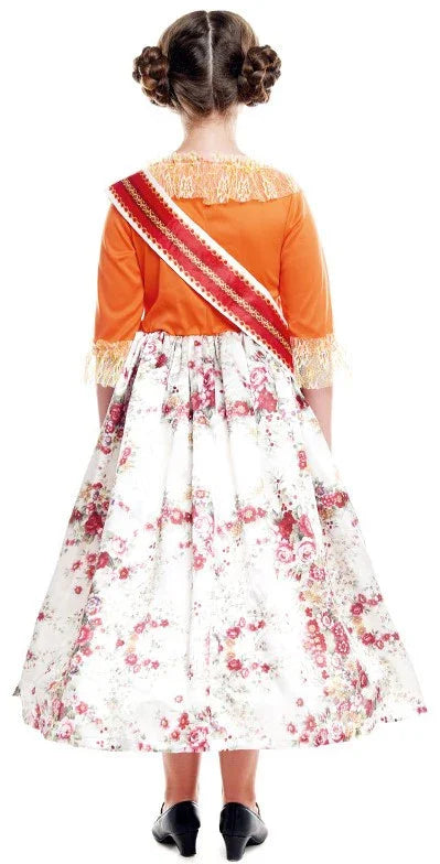 Disfraz de Fallera Naranja para Niña Fallera Partilandia